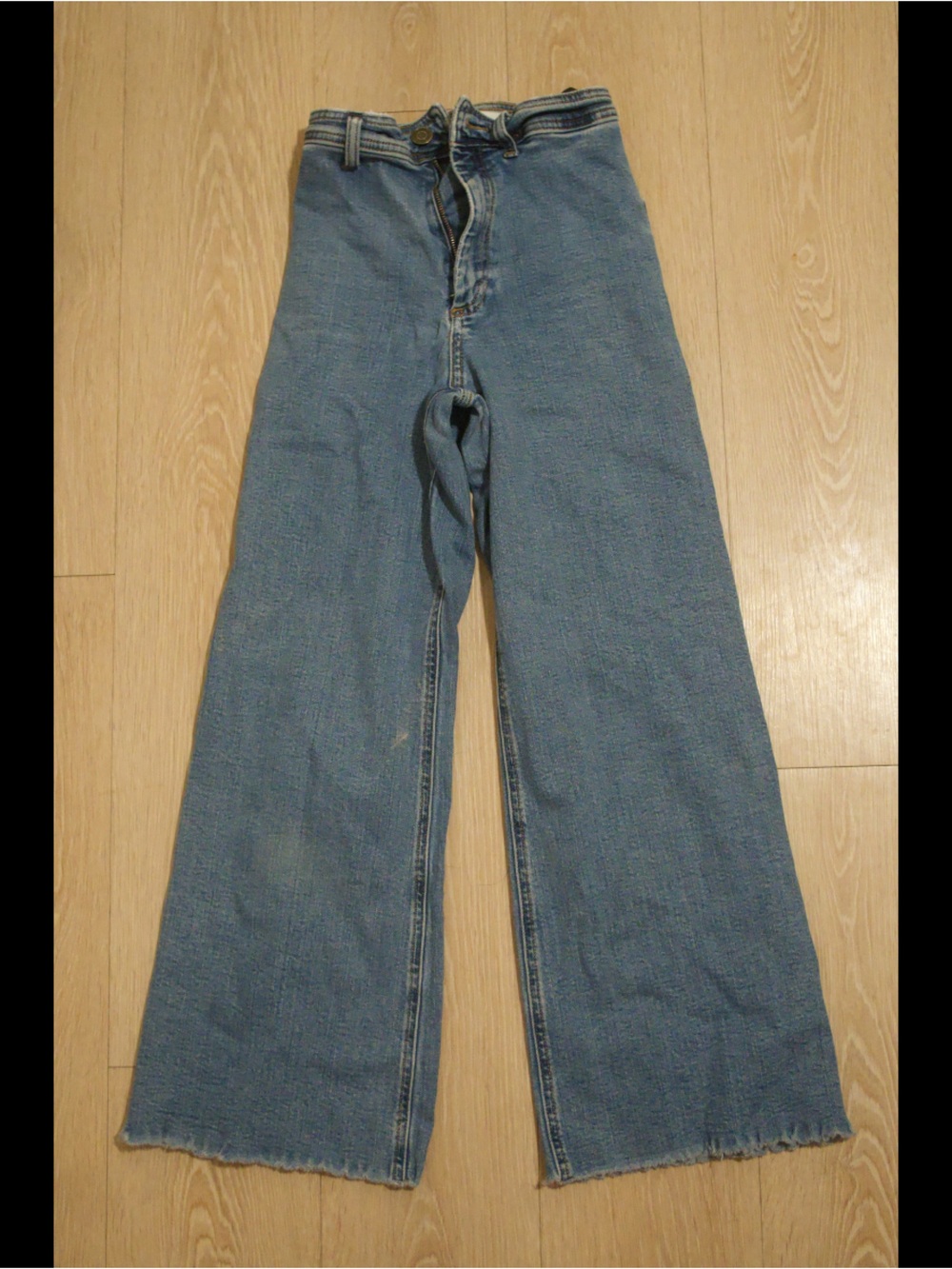 Zara Light Blue Wide-Leg Jeans